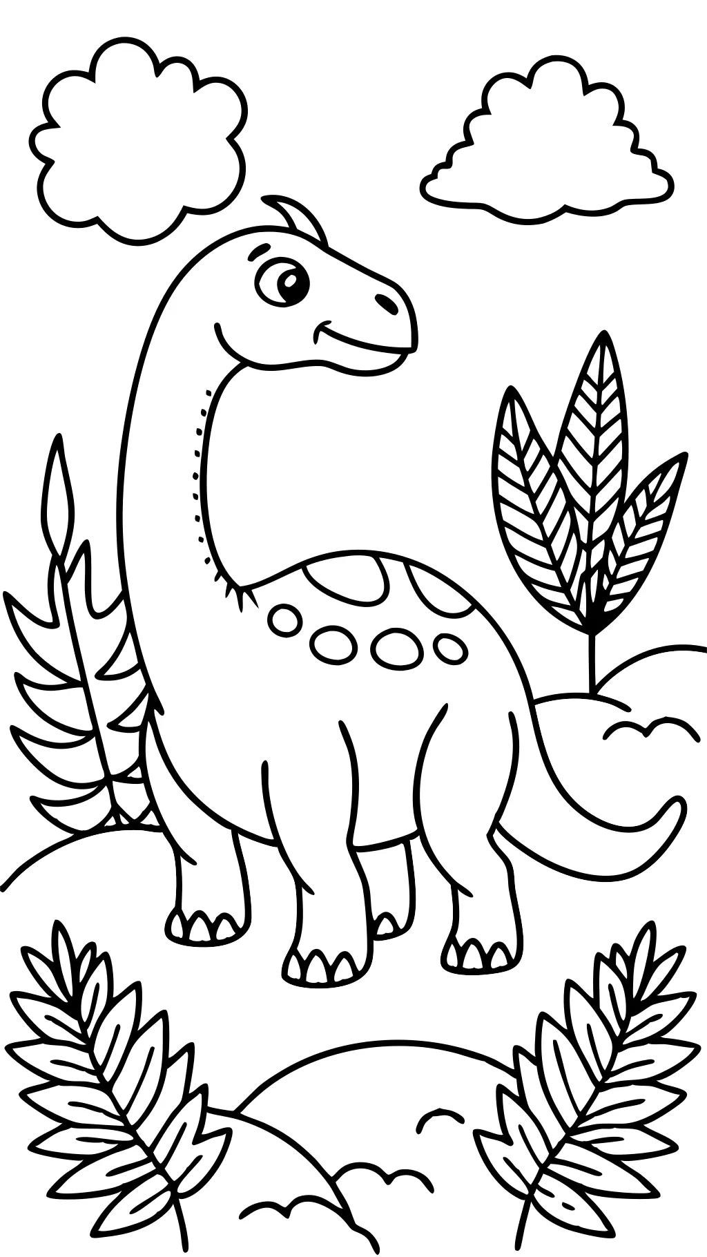 Página para colorear de Parasaurolophus